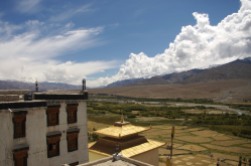 Blick über das Industal vom Kloster Spituk